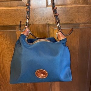 Dooney & Bourke nylon & leather trim navy purse